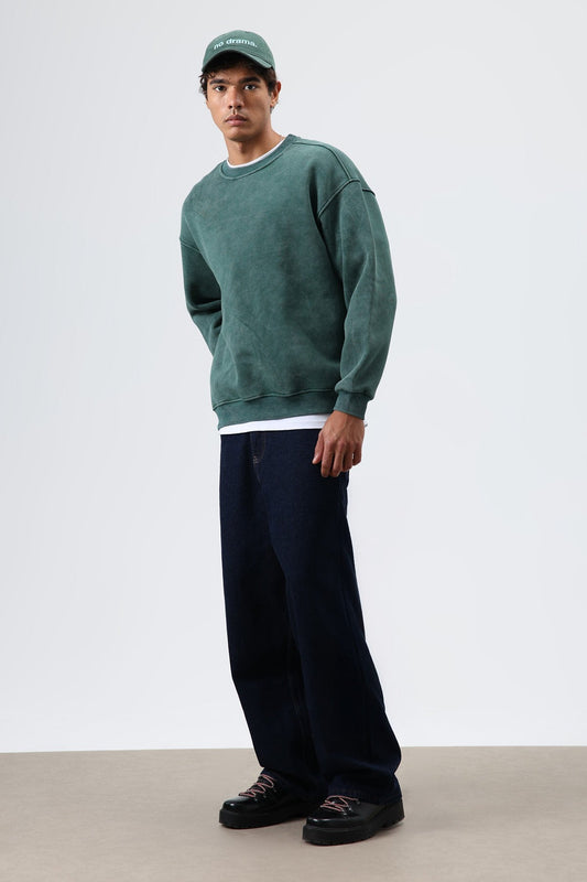 Basic Oversized Washed Sweatshirt