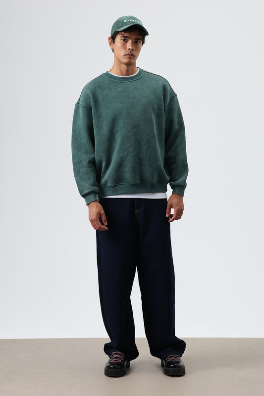 Basic Oversized Washed Sweatshirt
