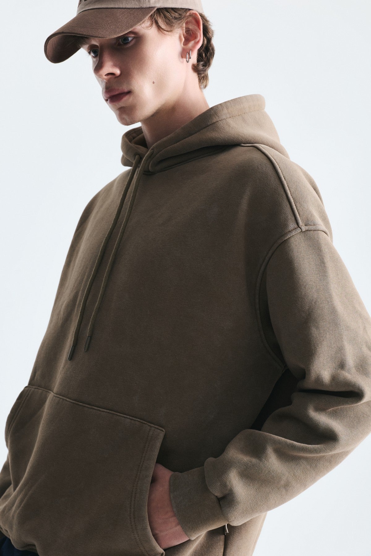 Basic Oversized Washed Hoodie