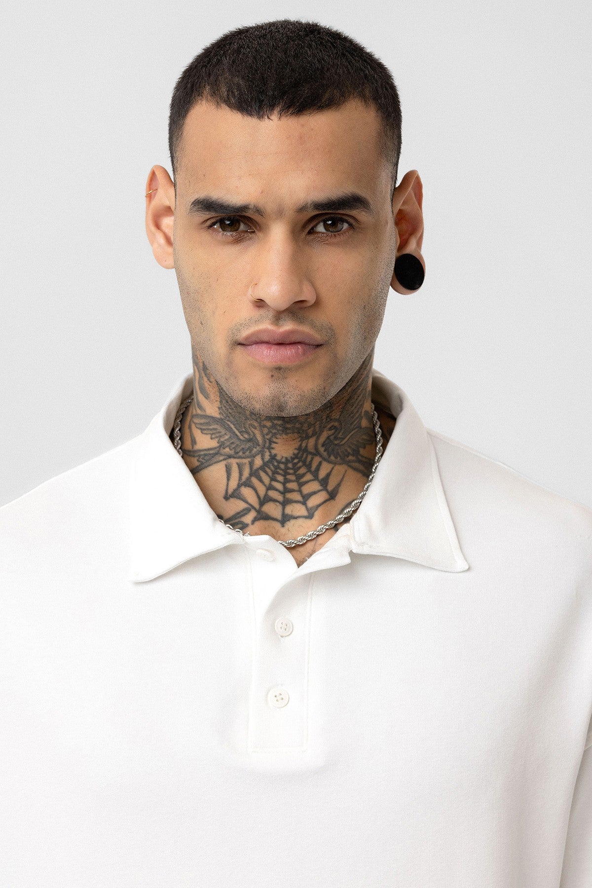 Basic Oversized Polo-Neck T-Shirt