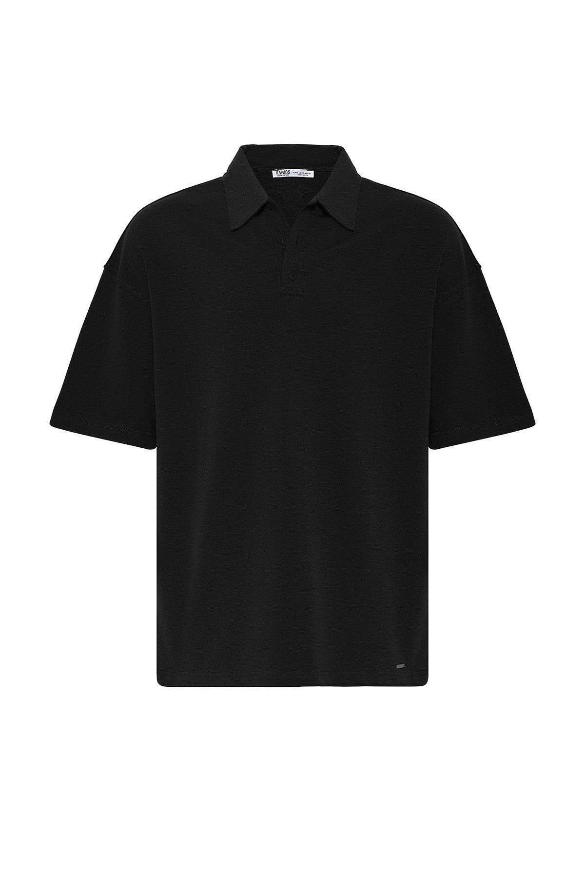 Basic Oversized Polo-Neck T-Shirt