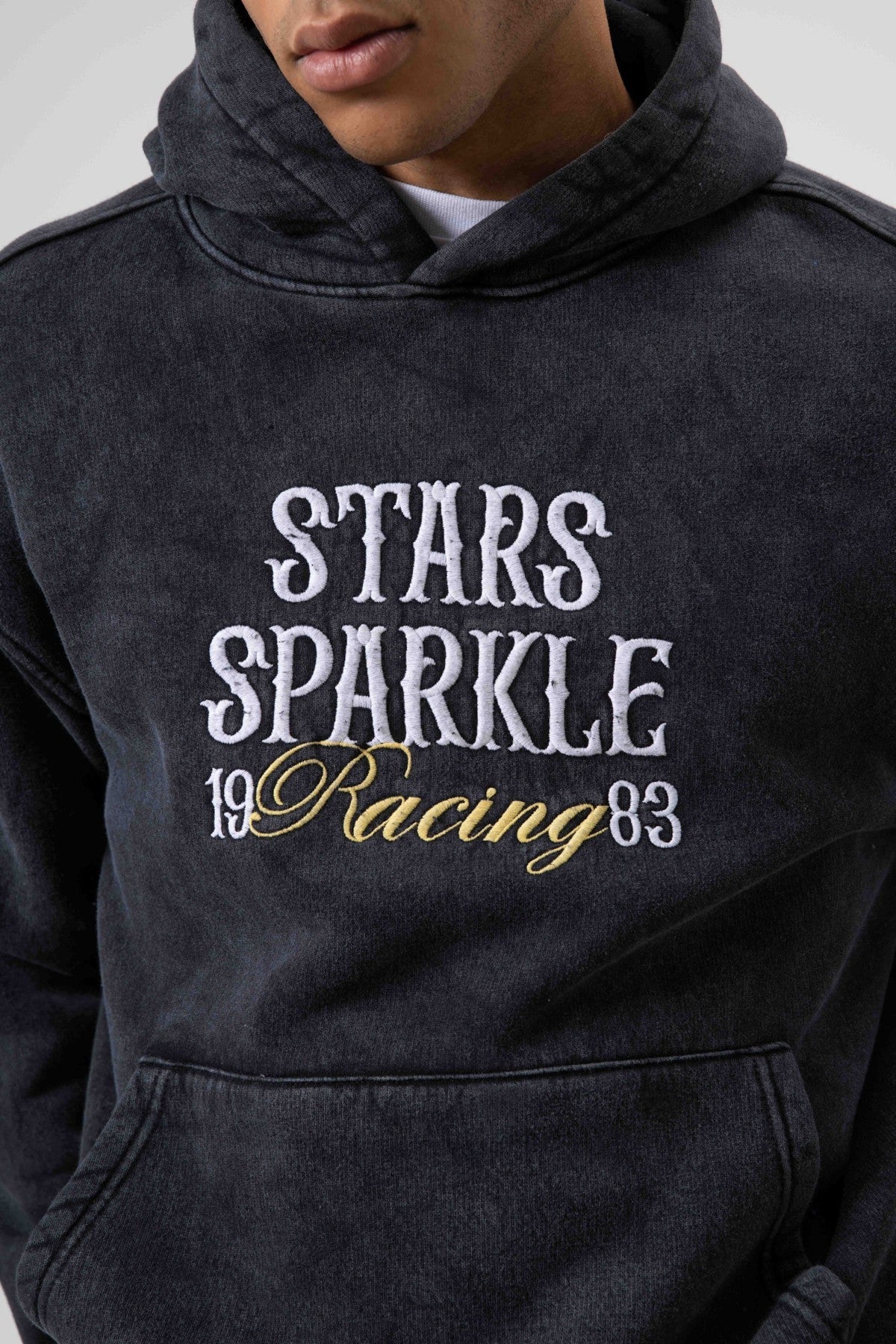 Oversized Embroidered Hooded Sweatshirt