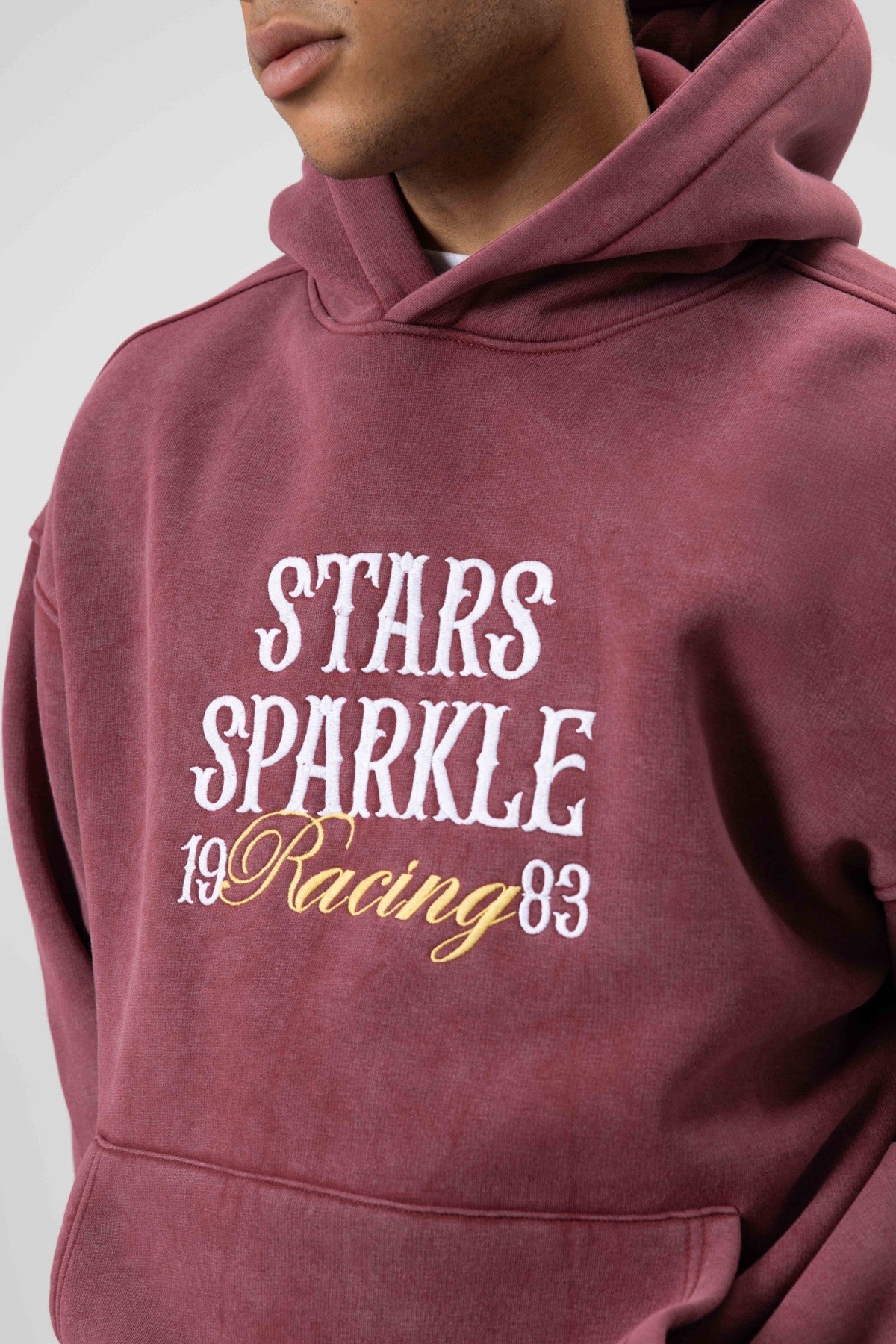 Oversized Embroidered Hooded Sweatshirt