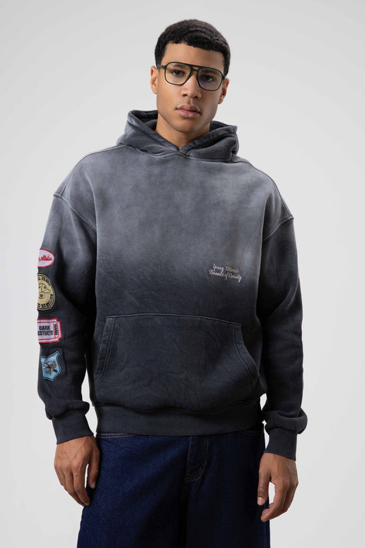 Oversized Printed Hooded Sweatshirt V70-112