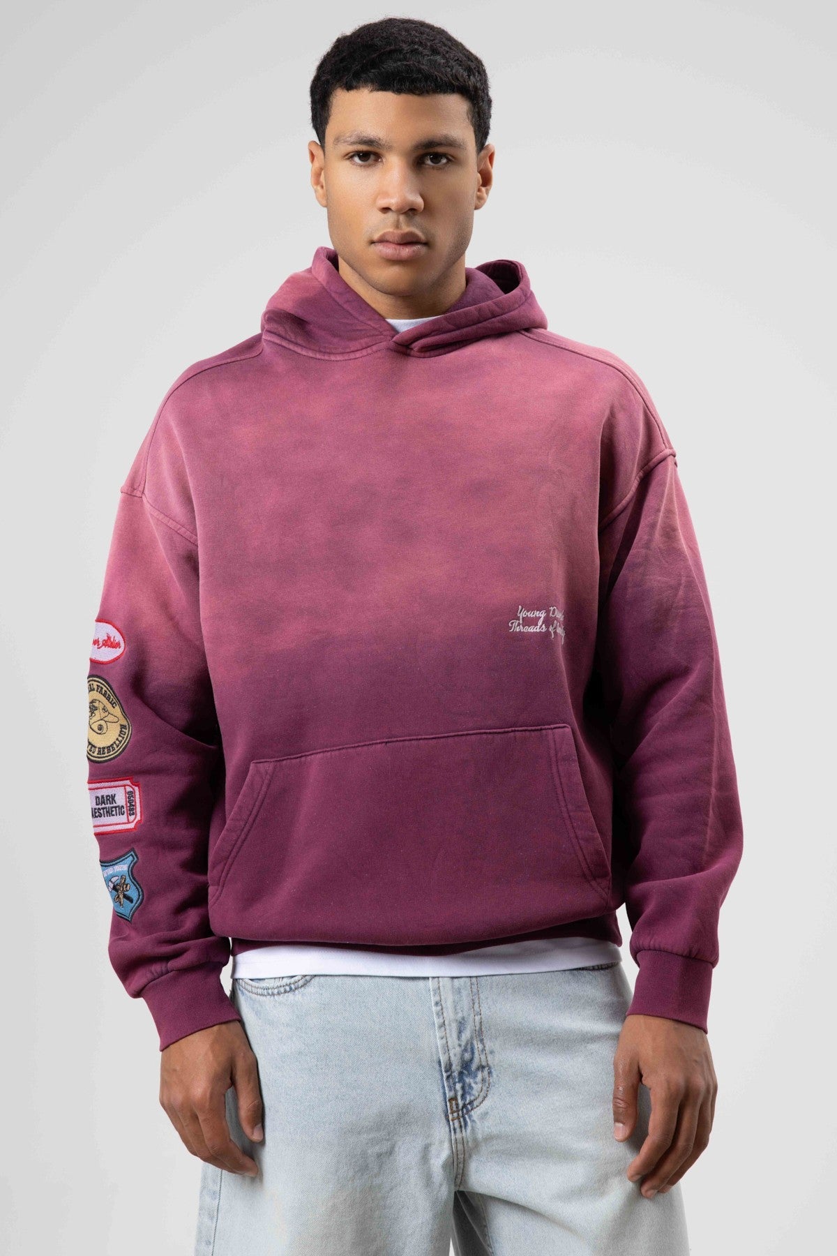 Oversized Printed Hooded Sweatshirt V70-112