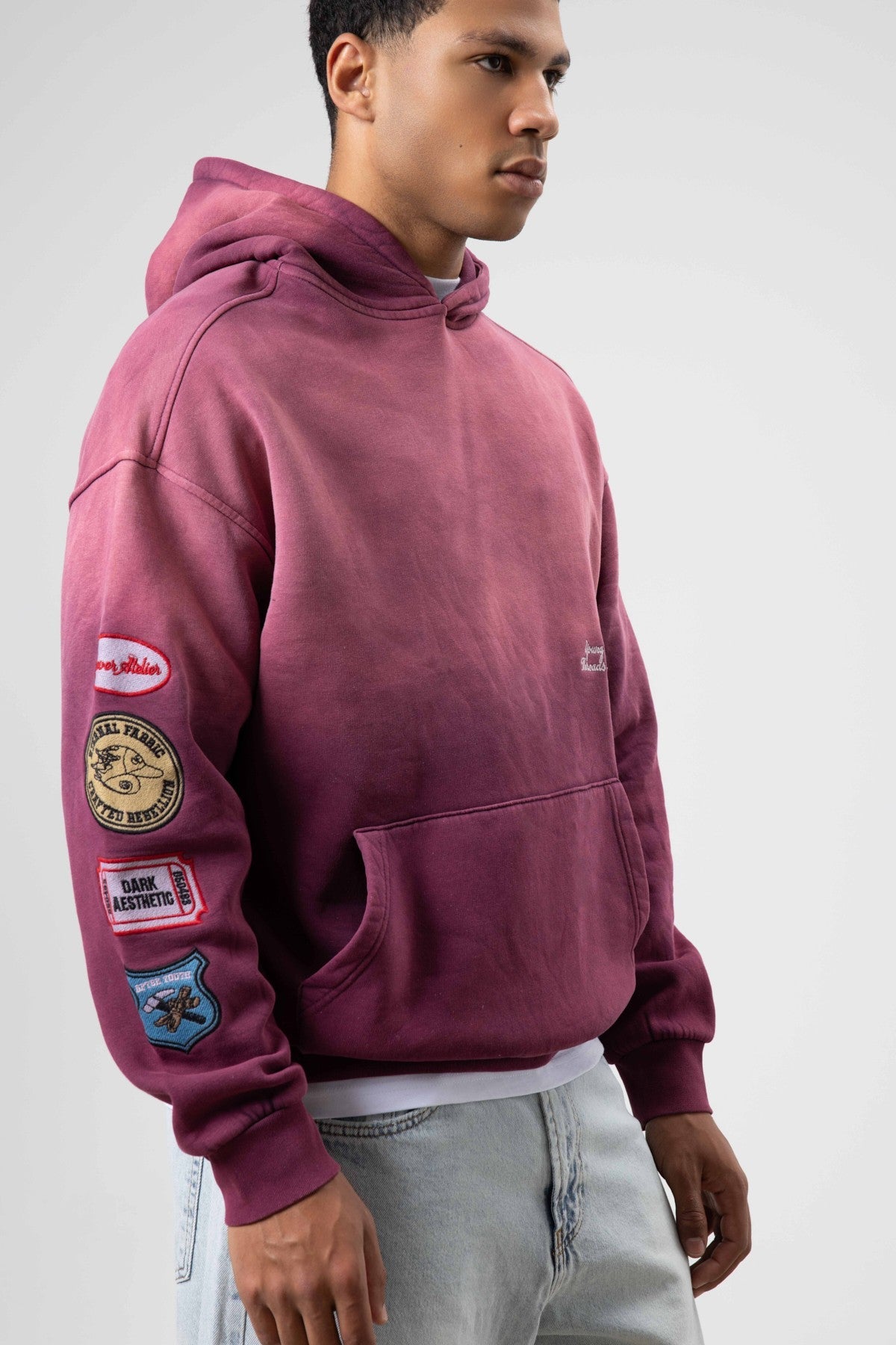 Oversized Printed Hooded Sweatshirt V70-112