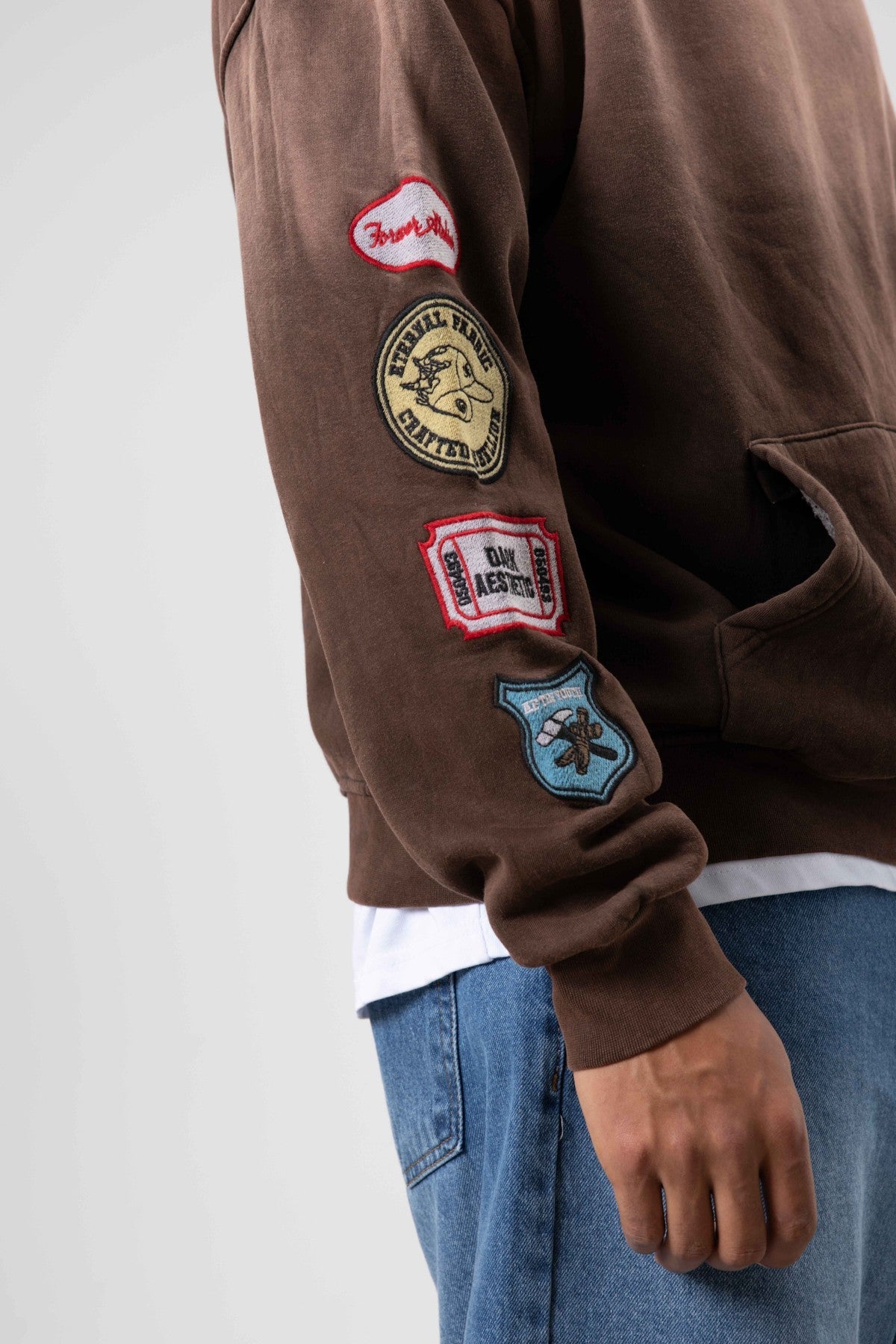 Oversized Printed Hooded Sweatshirt V70-112