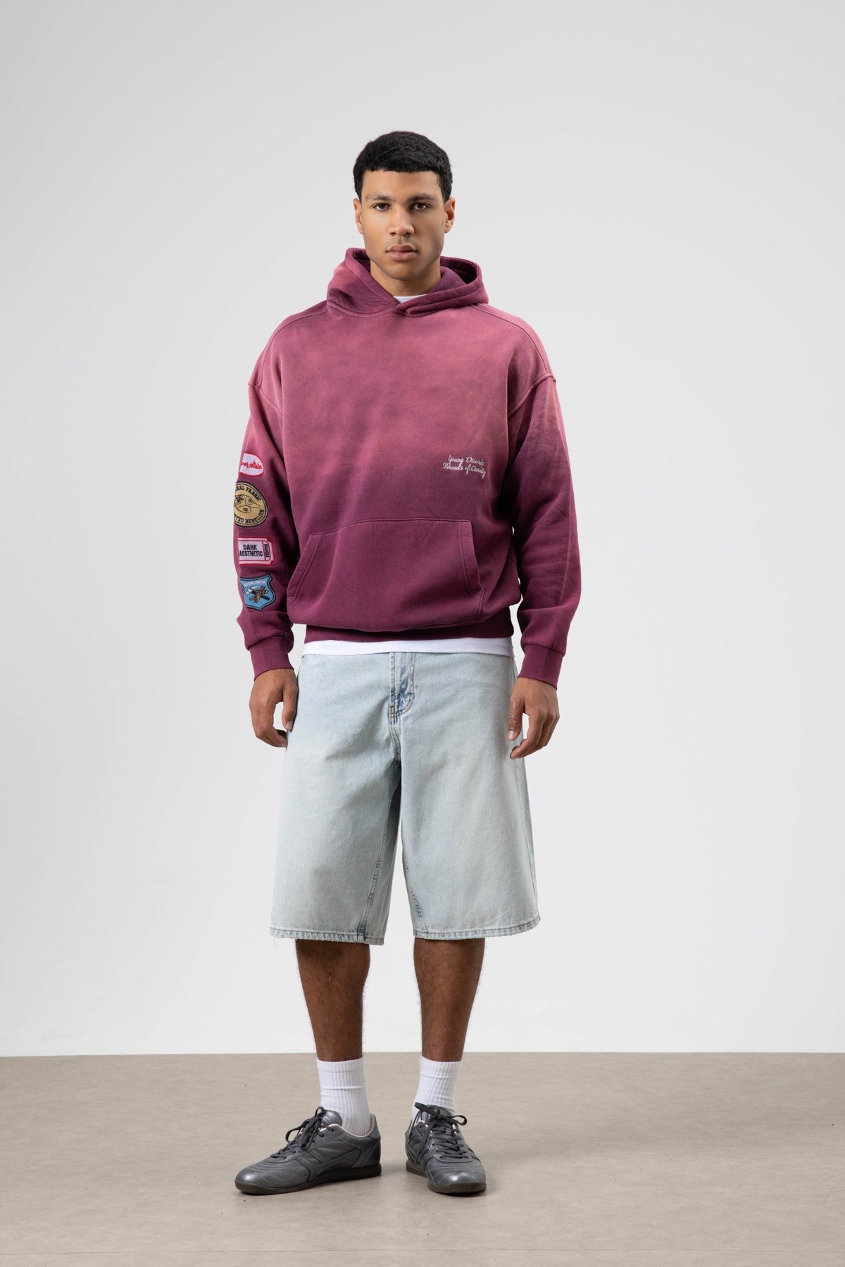 Oversized Printed Hooded Sweatshirt V70-112