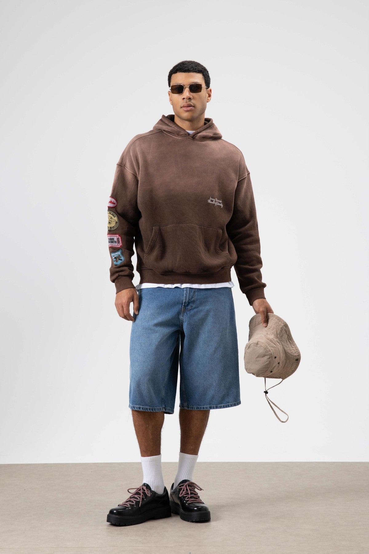 Oversized Printed Hooded Sweatshirt V70-112