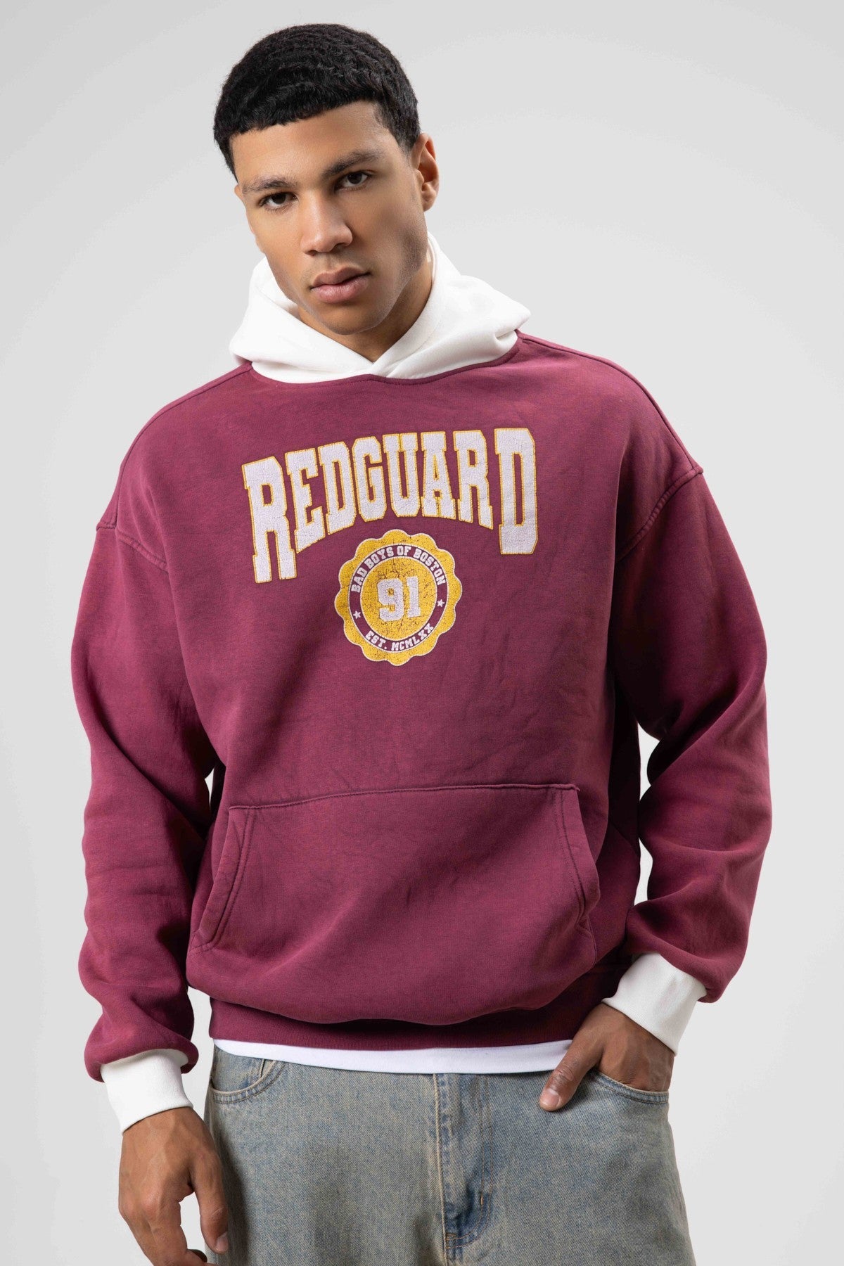 Oversized Printed Hooded Sweatshirt