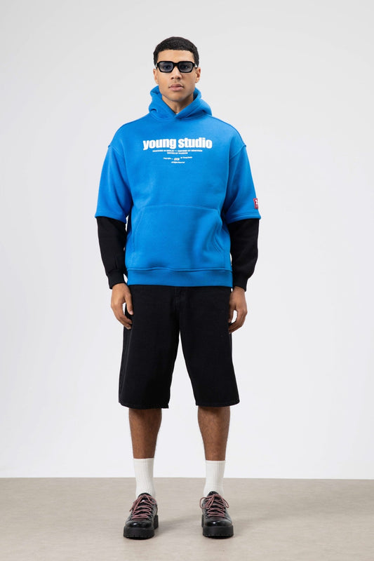 Oversized Printed Hooded Sweatshirt
