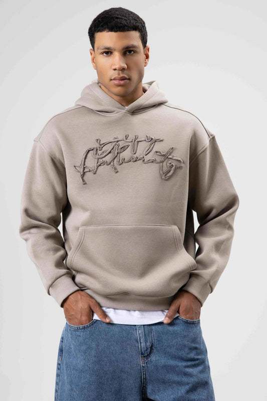 Oversized Printed Hooded Sweatshirt