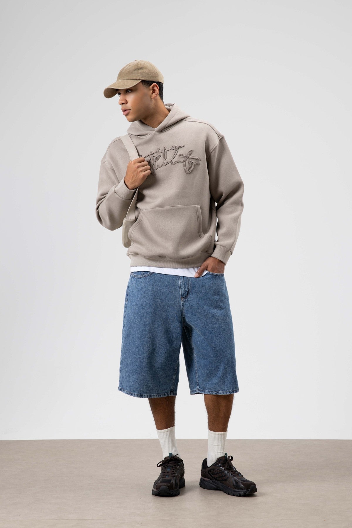 Oversized Printed Hooded Sweatshirt