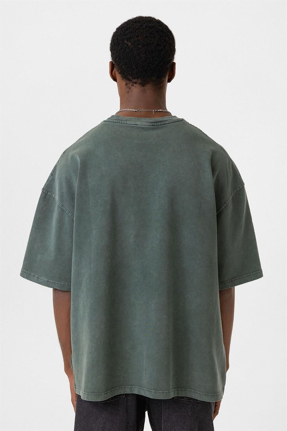 Oversized T-Shirt with Washed Pocket Detail