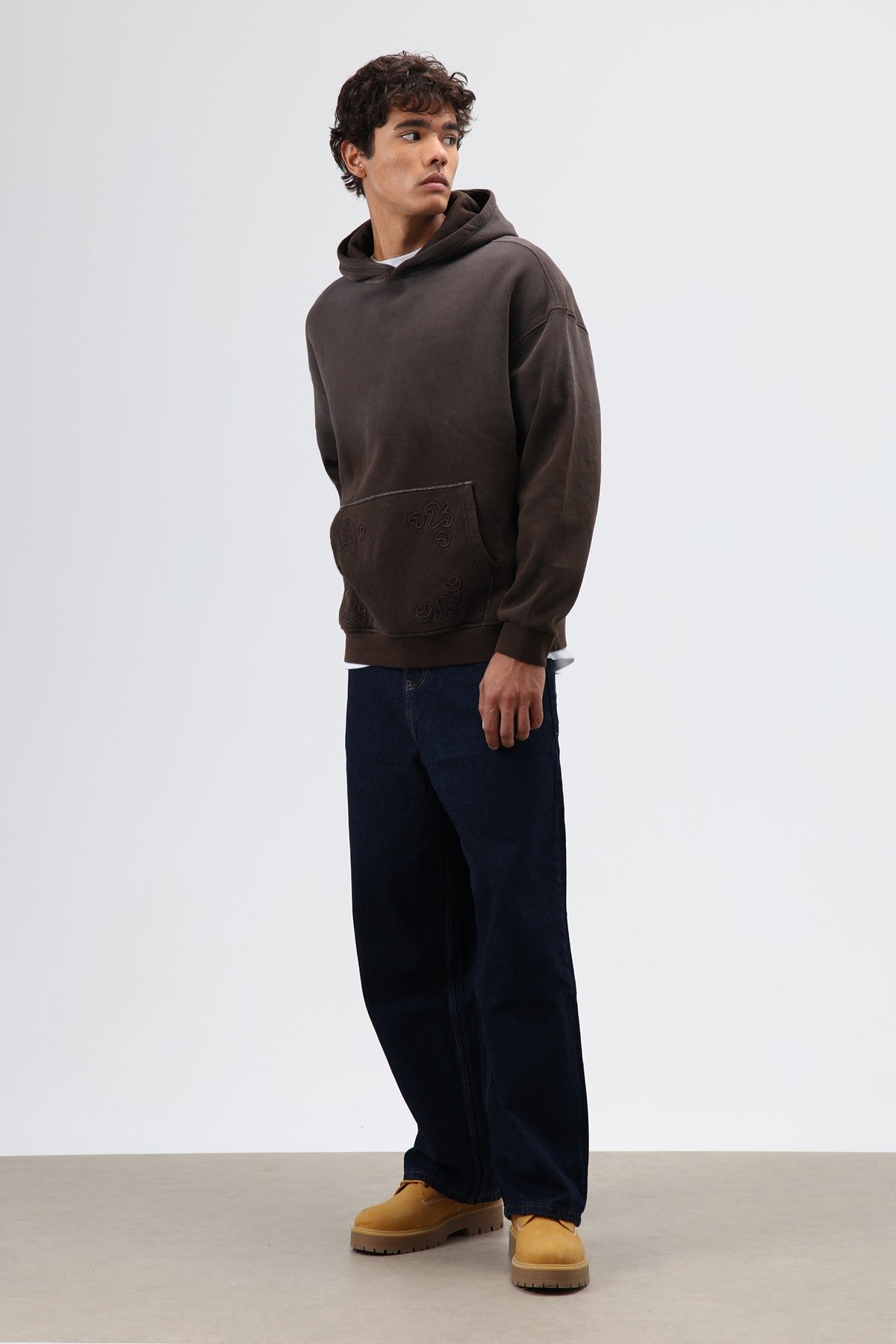 Oversized Hoodie with Embroidered Details