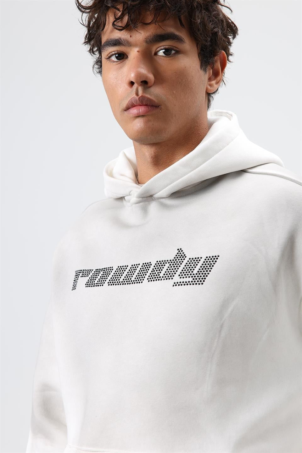 Oversized Printed Washed Hoodie