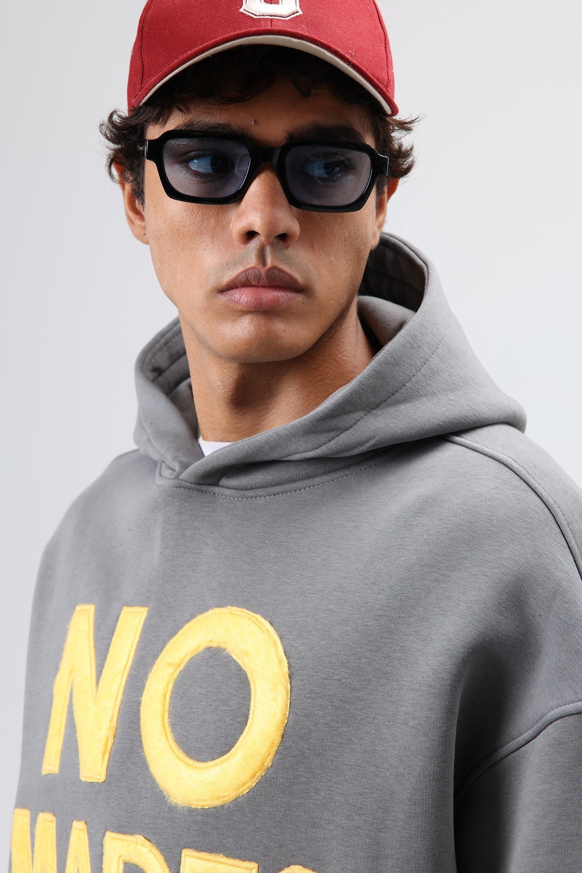 Oversized Printed Hooded Sweatshirt