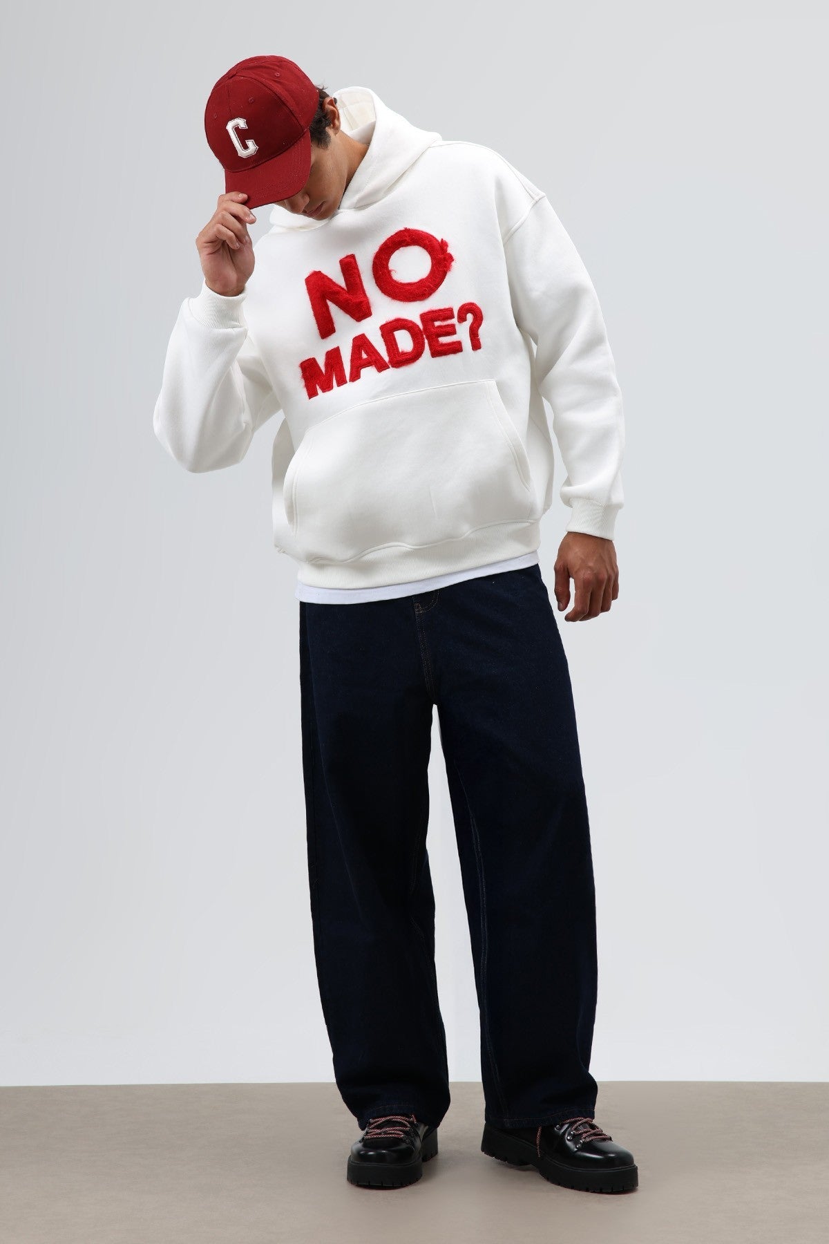 Oversized Printed Hooded Sweatshirt