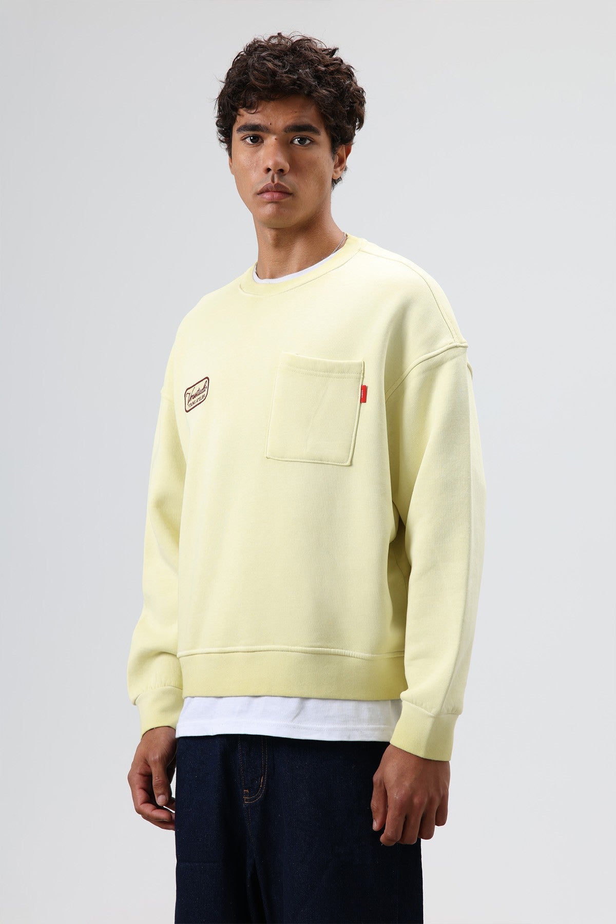 Oversized Bike Neck Sweatshirt with Pockets