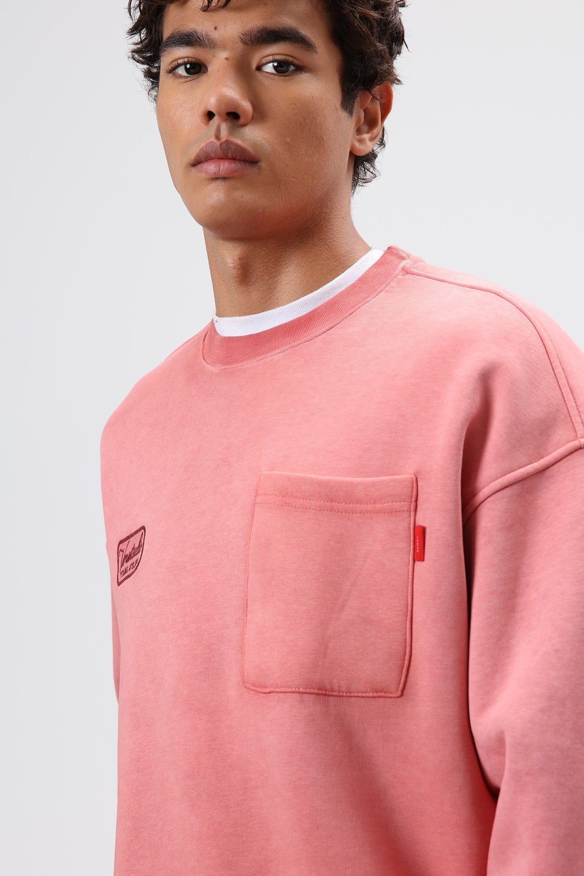 Oversized Bike Neck Sweatshirt with Pockets