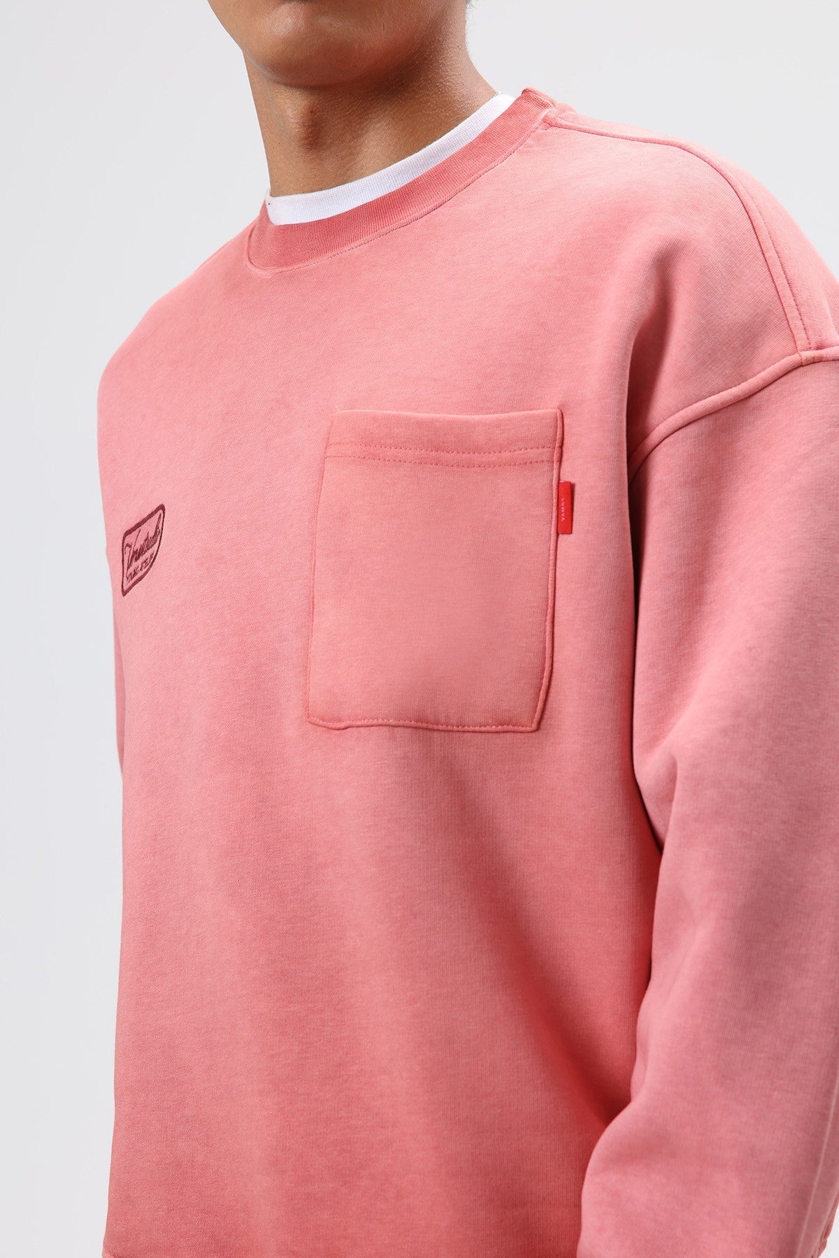Oversized Bike Neck Sweatshirt with Pockets