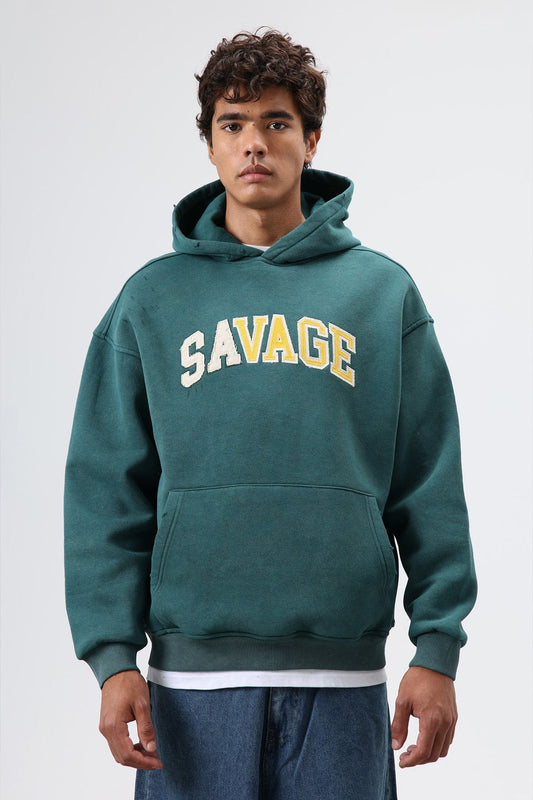 Oversized Printed Hooded Sweatshirt V70-127