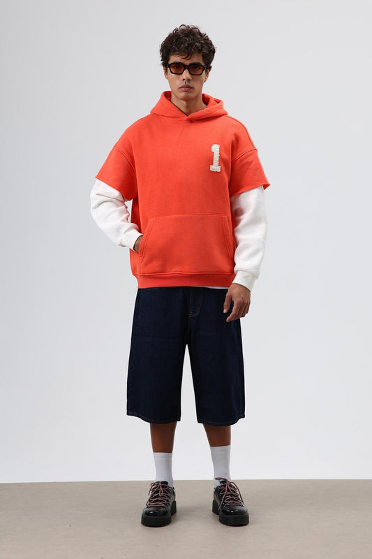 Oversized Hooded Sweatshirt with Sleeves