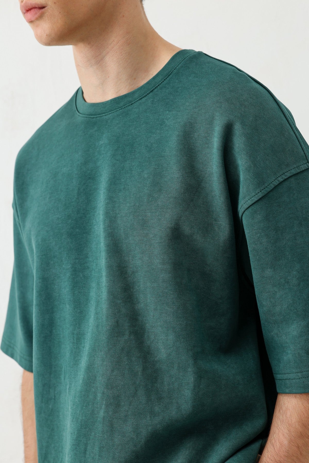Short-Sleeved, Washed Oversized T-Shirt