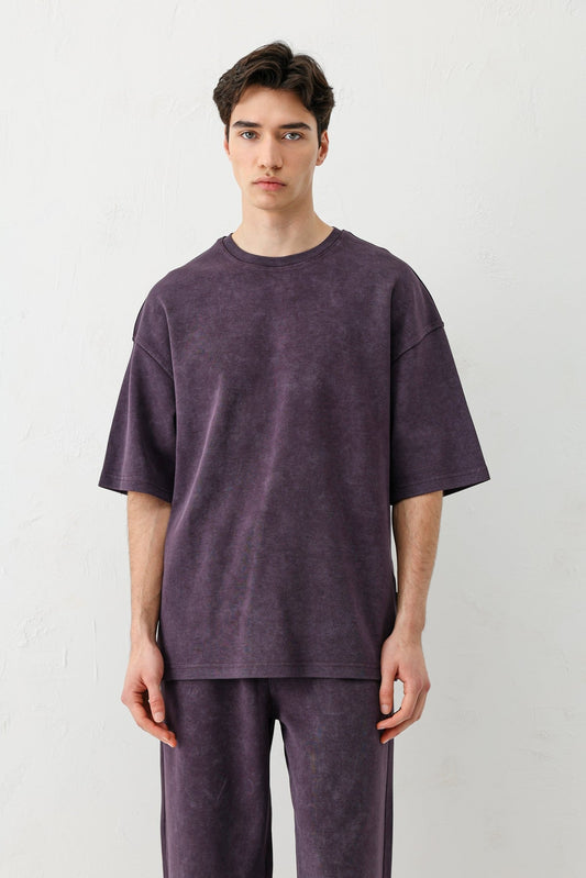 Short-Sleeved, Washed Oversized T-Shirt