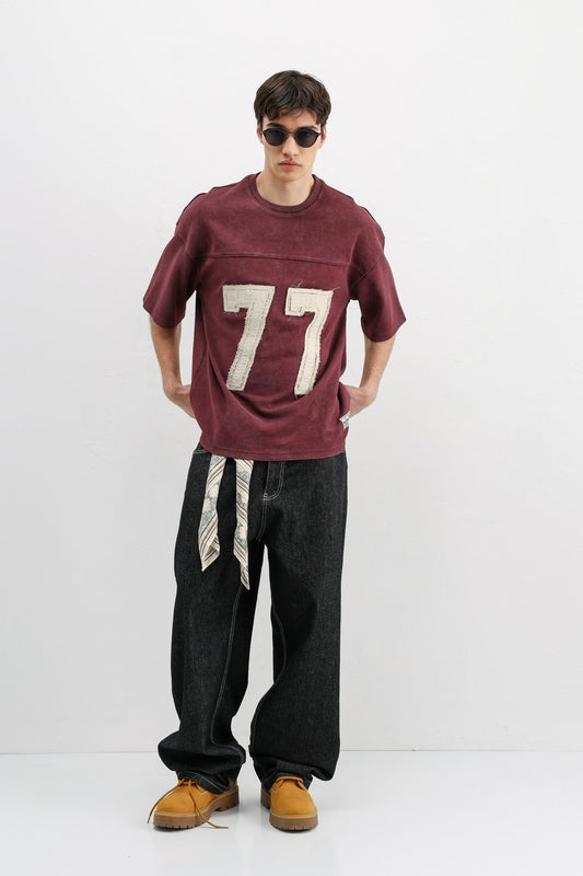 Oversized T-Shirt with Printed Number