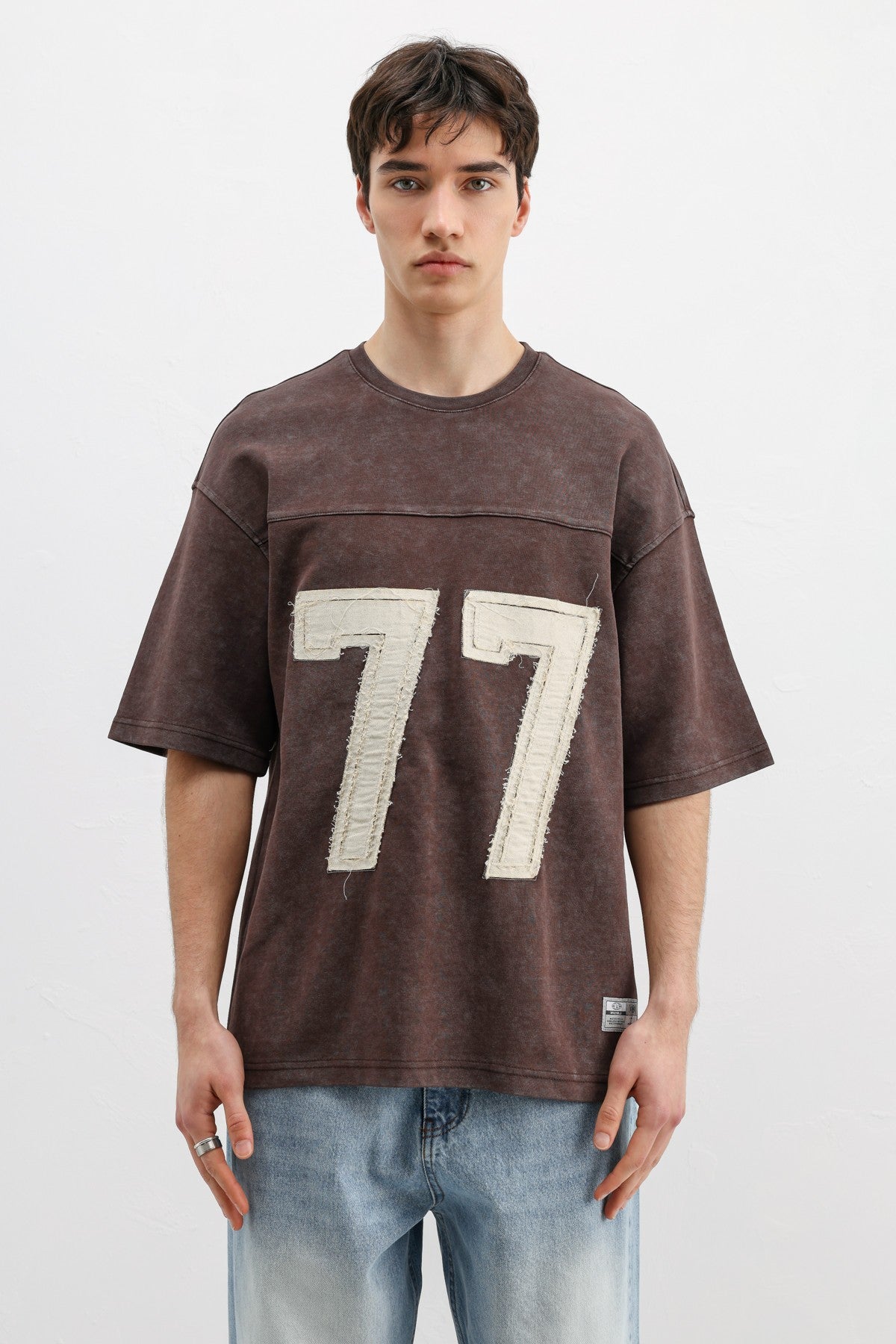 Oversized T-Shirt with Printed Number