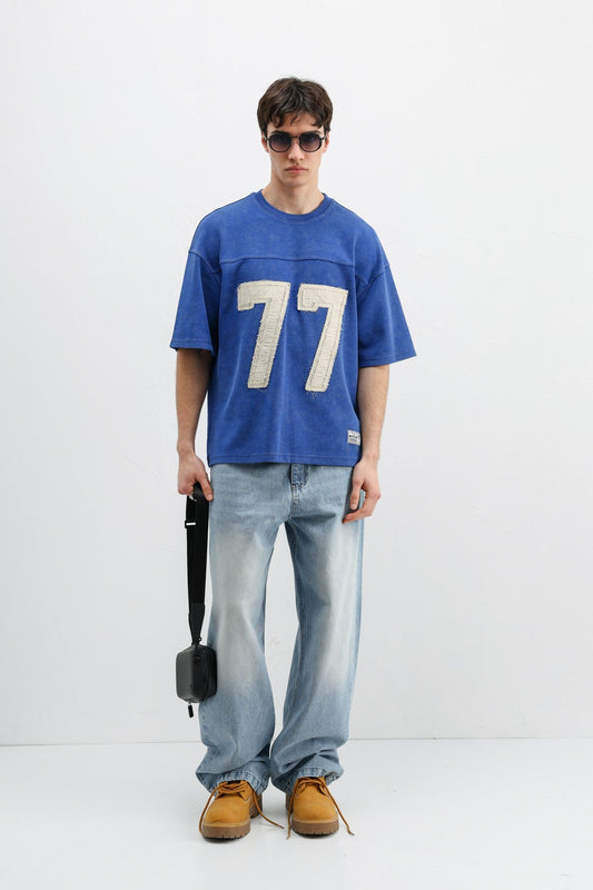 Oversized T-Shirt with Printed Number