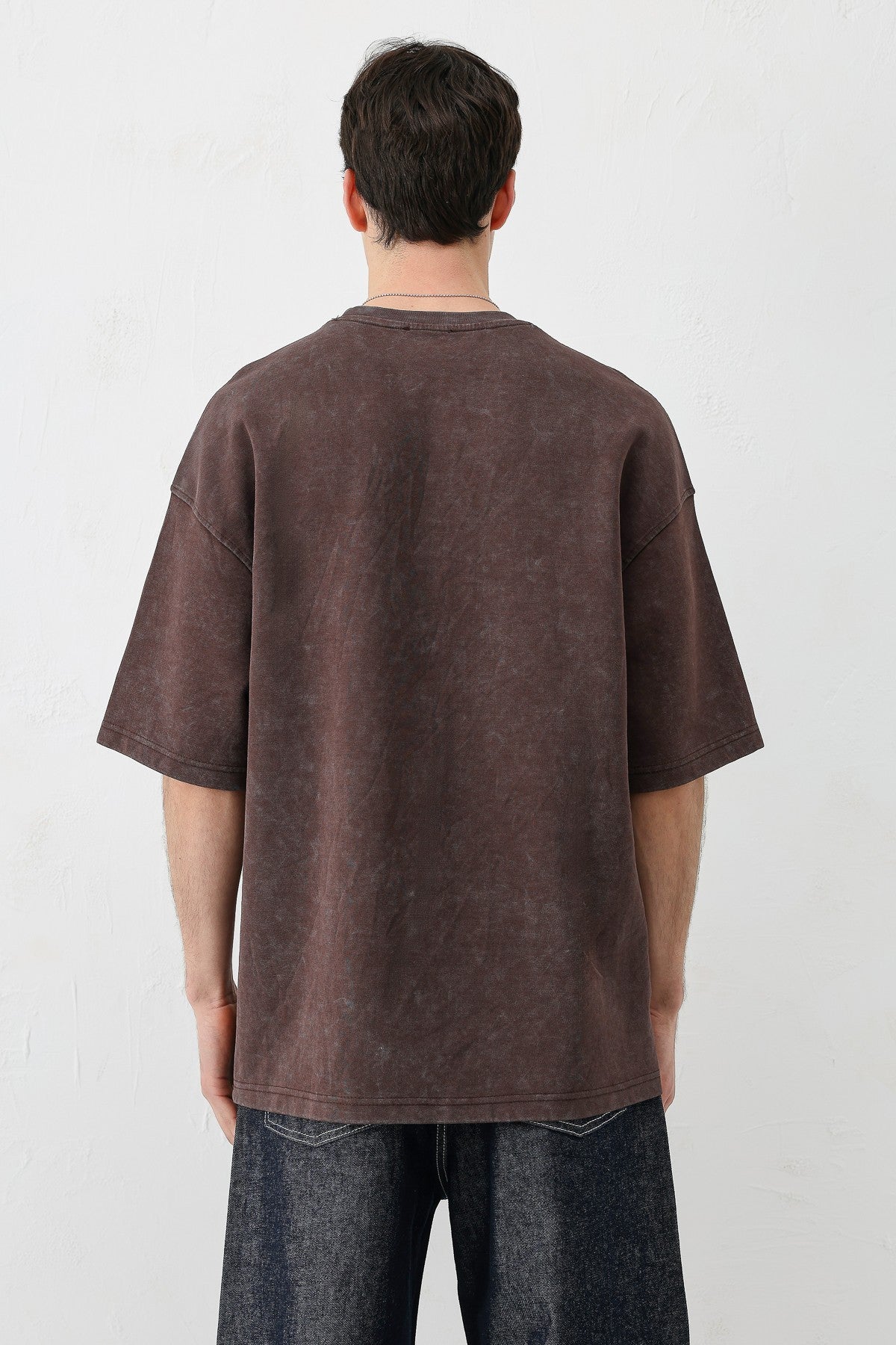 Oversized Print and Double-Printed T-Shirt