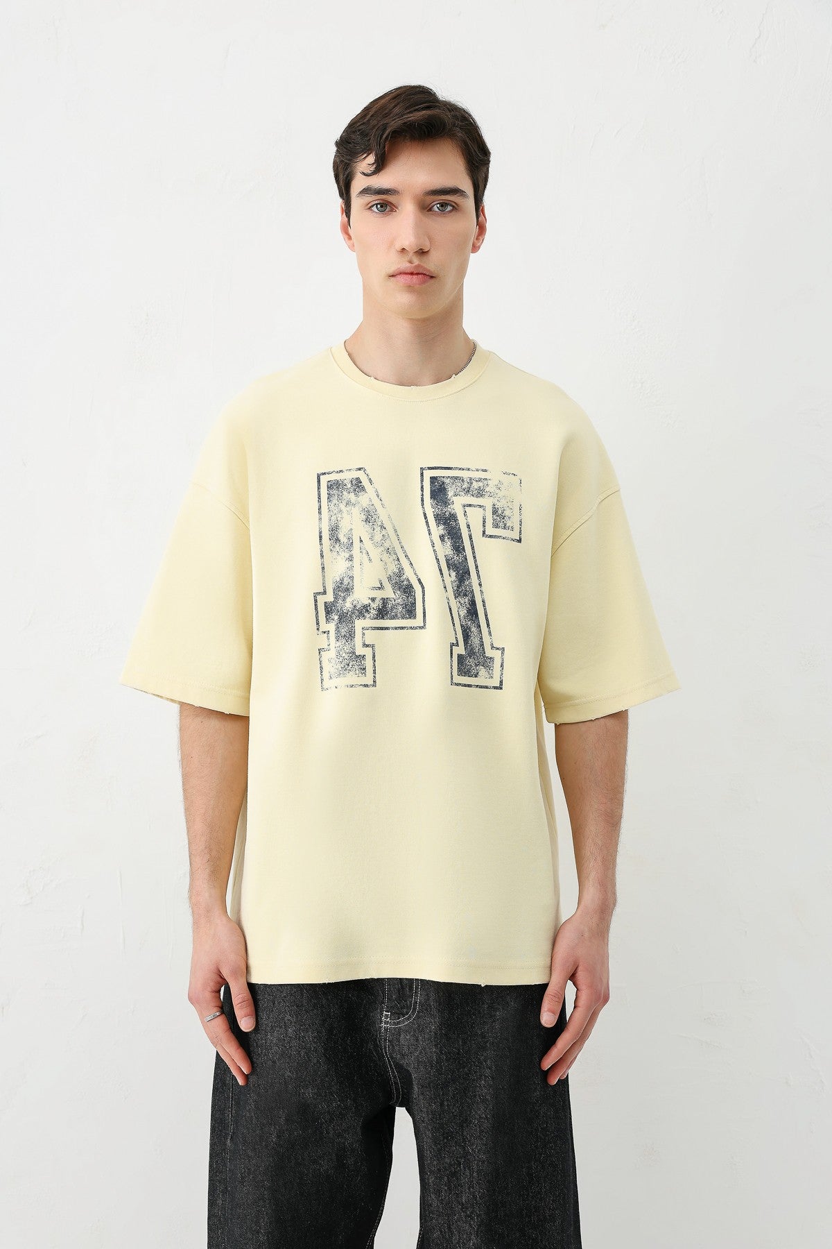 Oversized T-Shirt with Print (Requires Washing)
