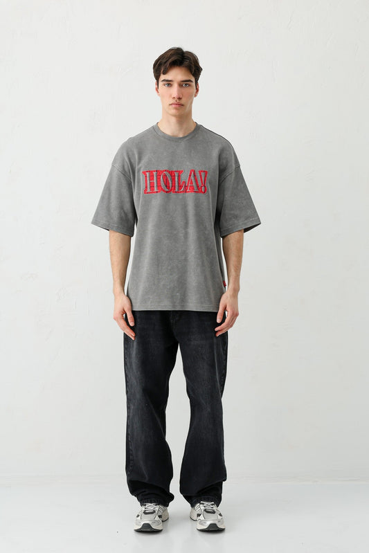 Oversized T-Shirt with Print (Requires Washing)