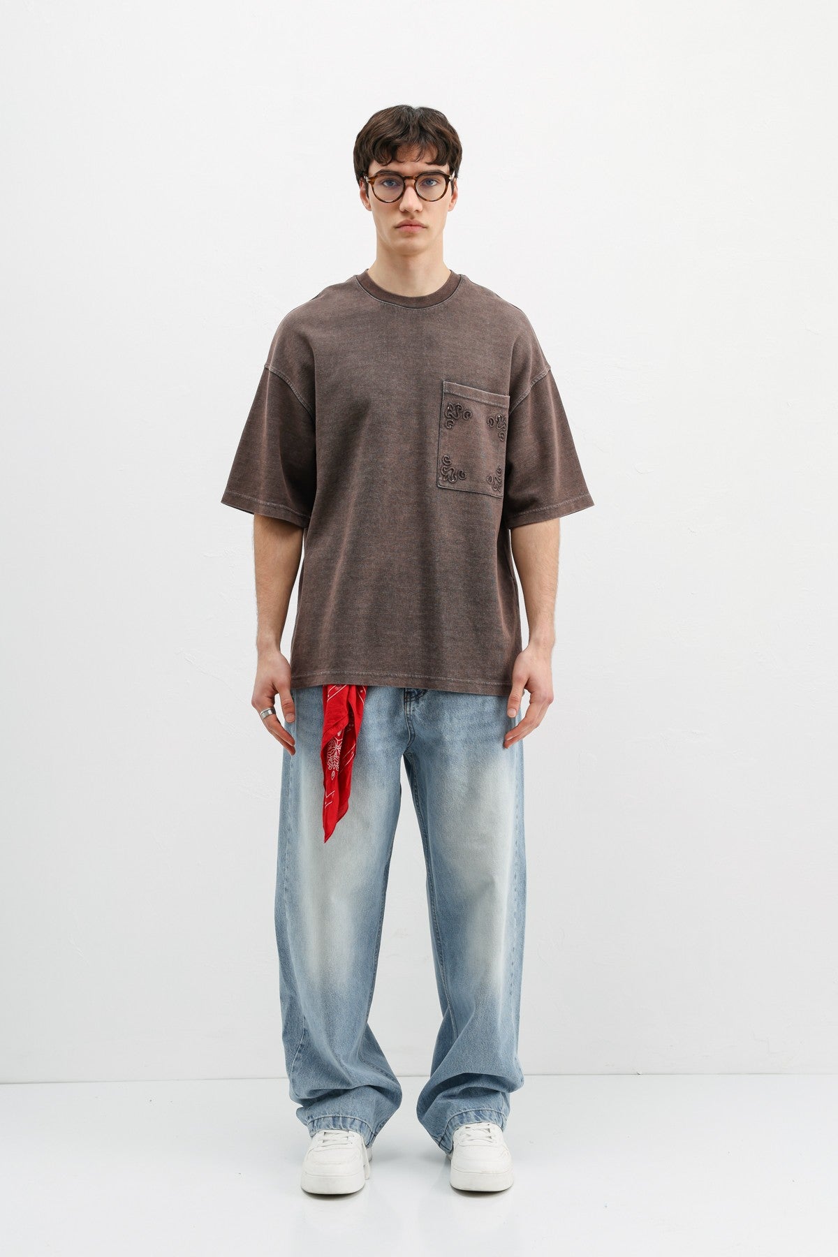 Oversized Printed T-Shirt, Coffee