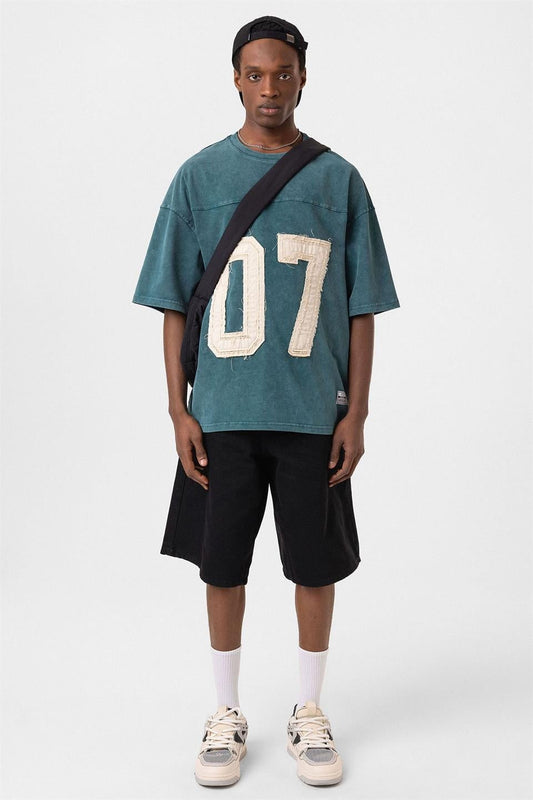 Oversized T-Shirt with Print (Requires Washing)