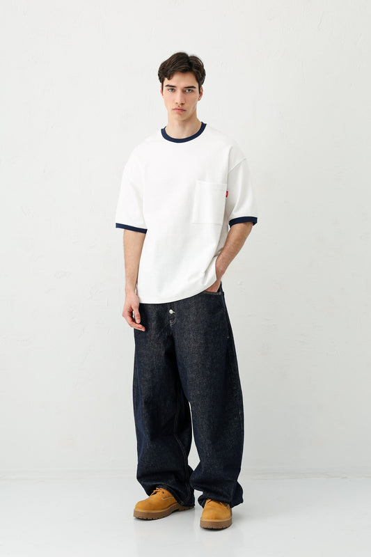 Short-Sleeved Oversized T-Shirt with Pockets