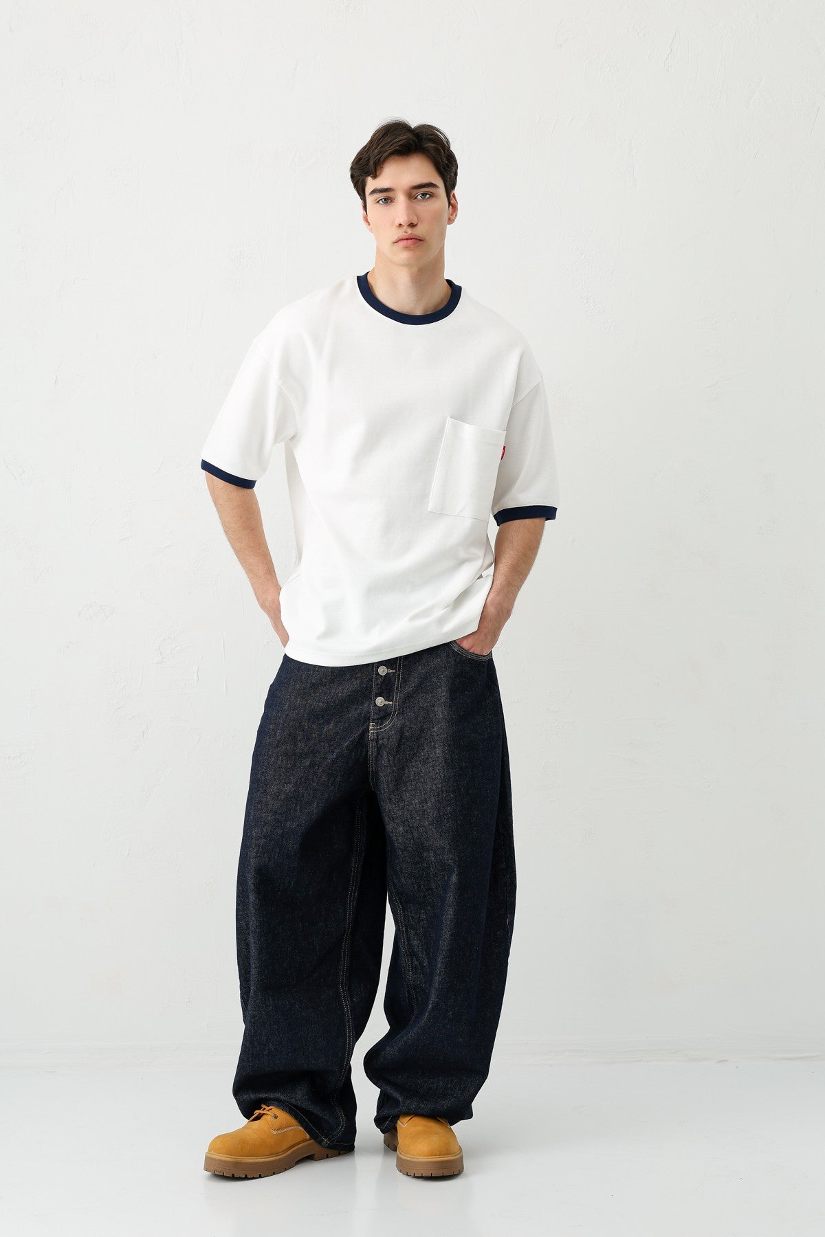 Short-Sleeved Oversized T-Shirt with Pockets