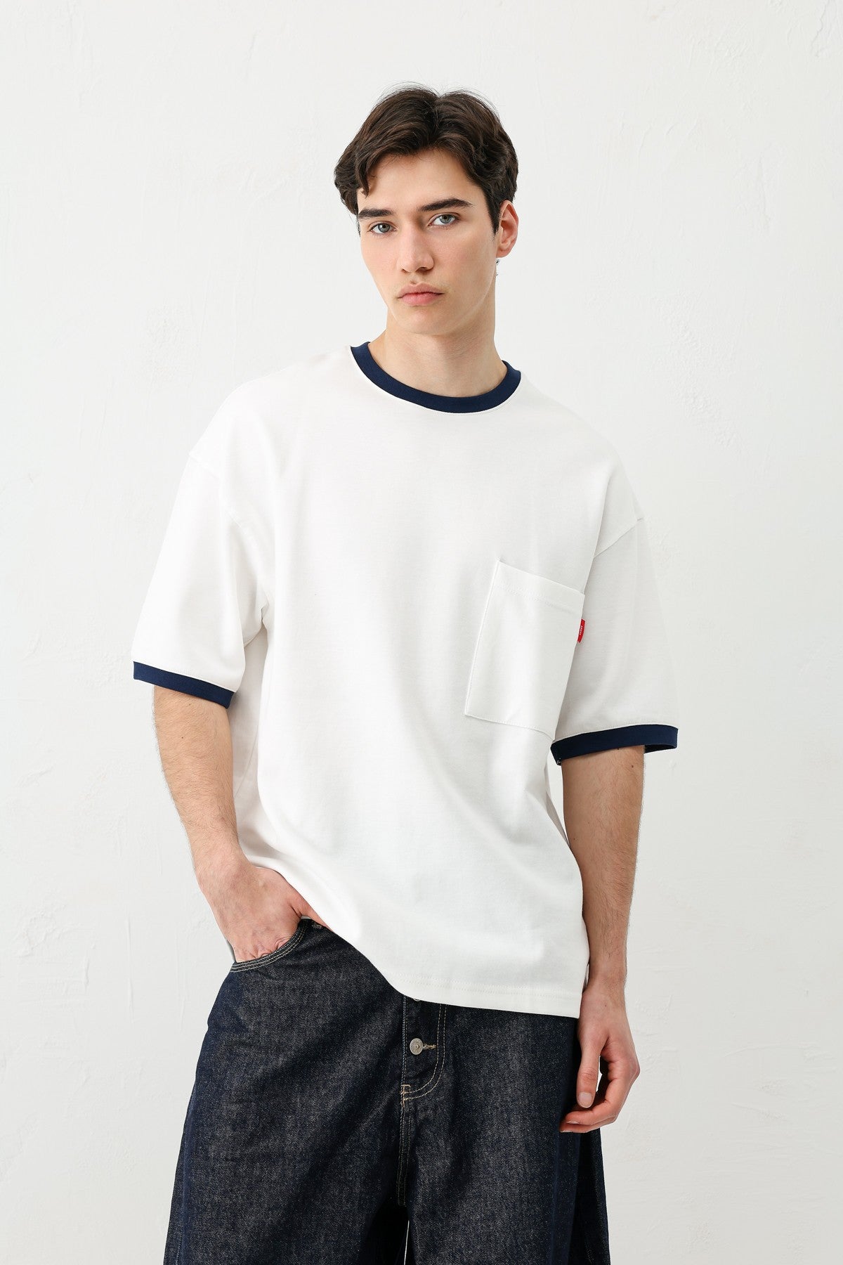Short-Sleeved Oversized T-Shirt with Pockets