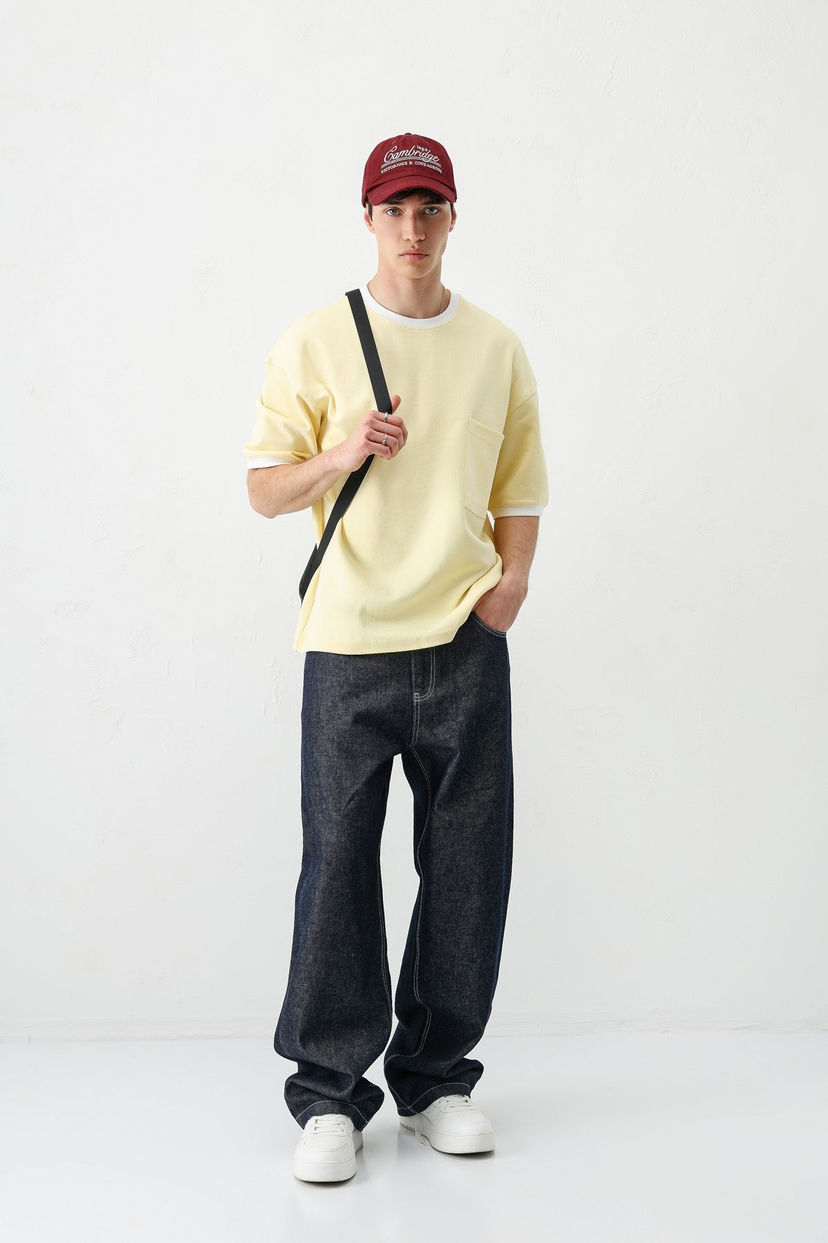 Short-Sleeved Oversized T-Shirt with Pockets