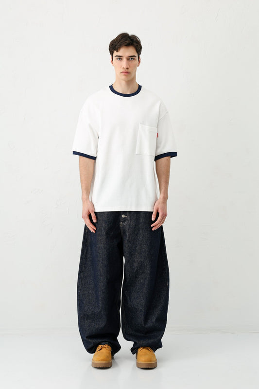 Short-Sleeved Oversized T-Shirt with Pockets