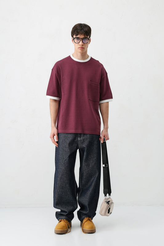 Short-Sleeved Oversized T-Shirt with Pockets
