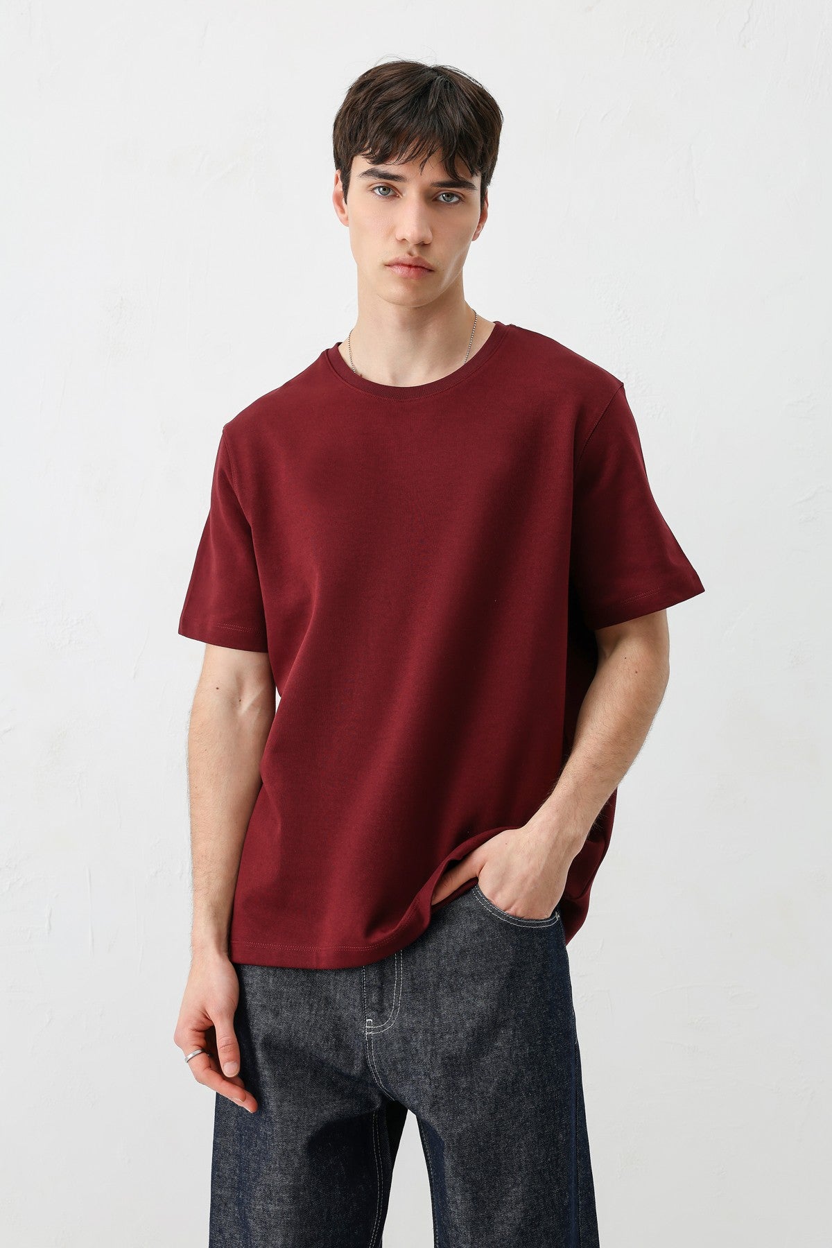 Short-Sleeved Boxy-Fit T-Shirt
