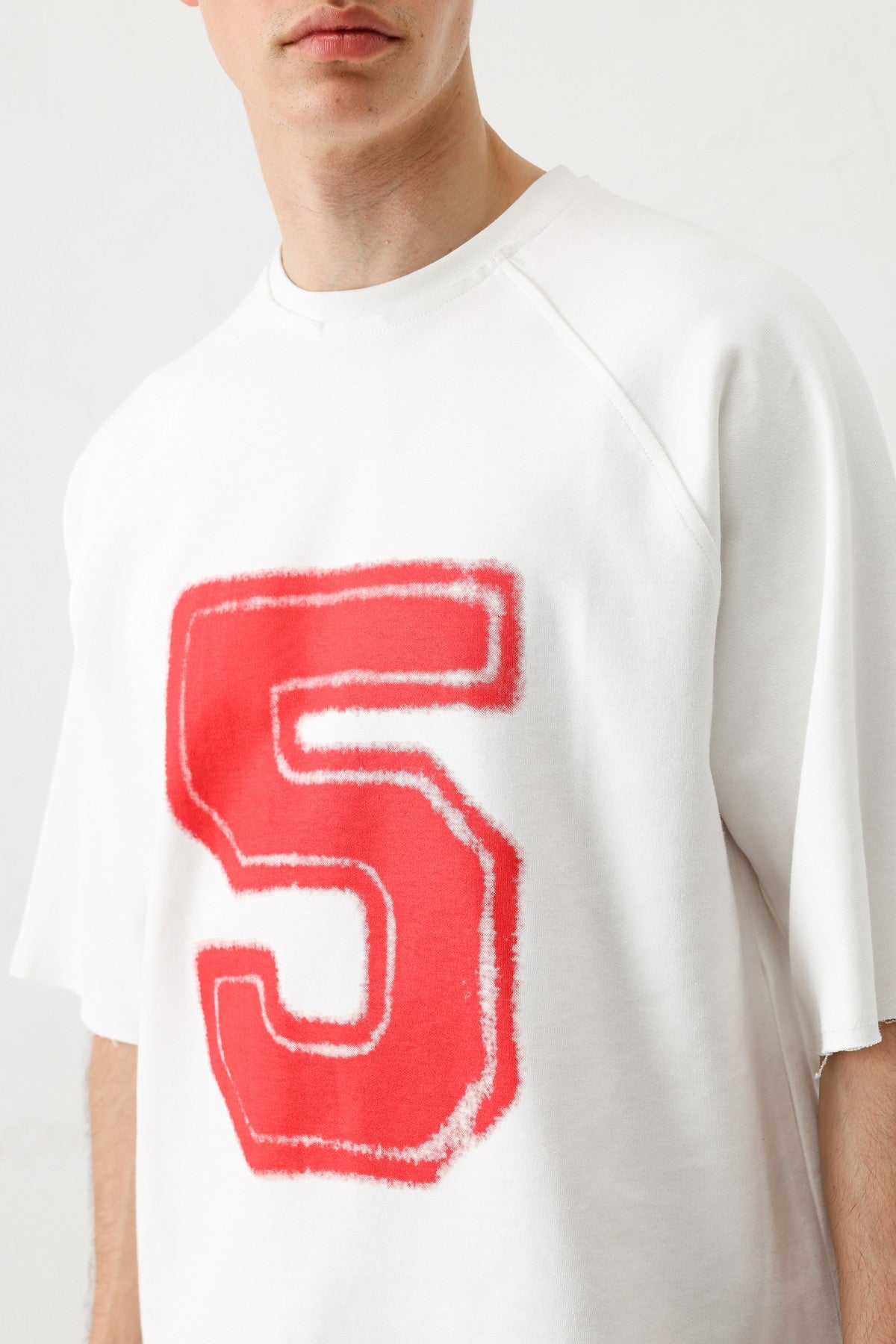 Oversized Crew Neck T-Shirt with 5 Prints