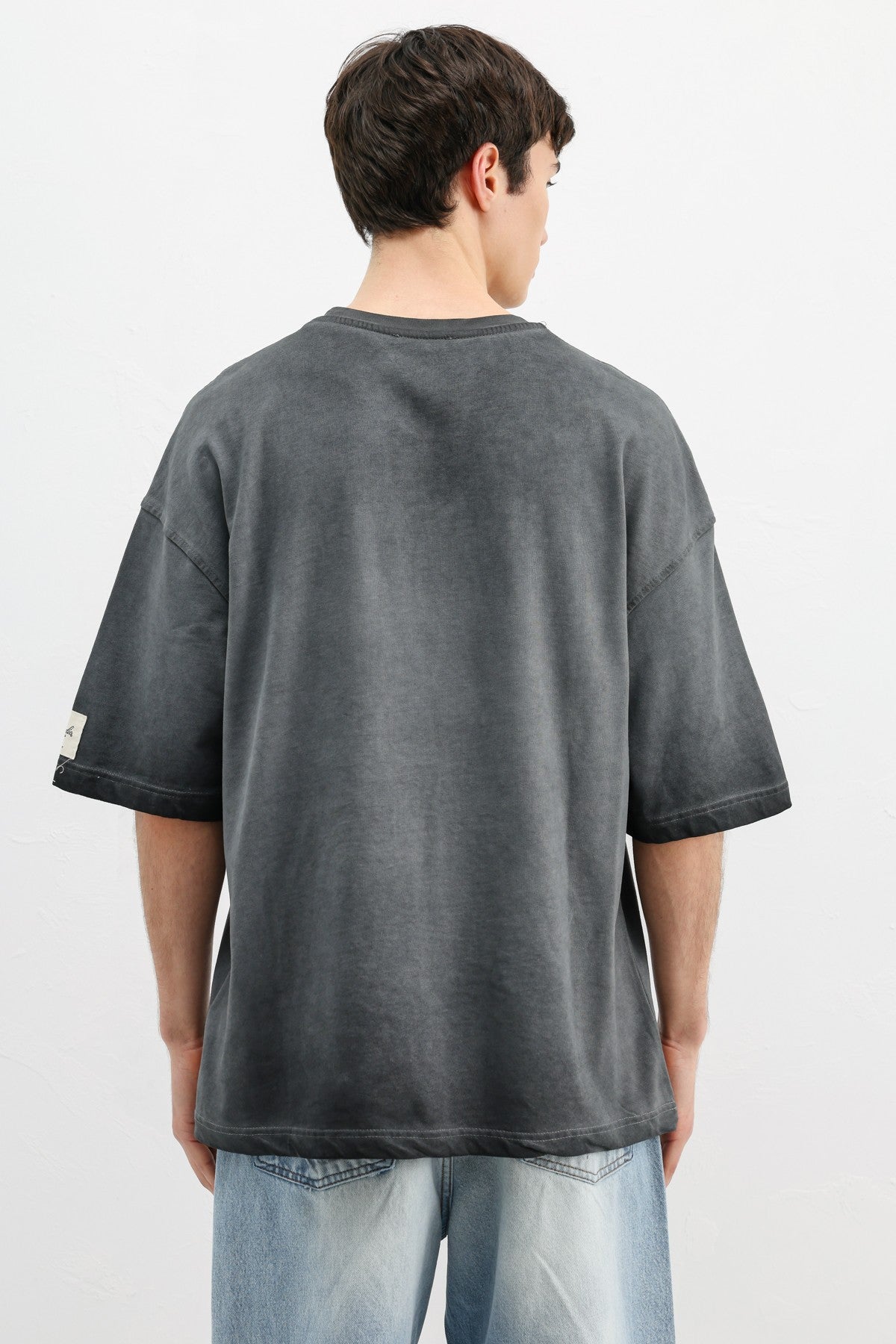 Oversized Printed T-Shirt, Black