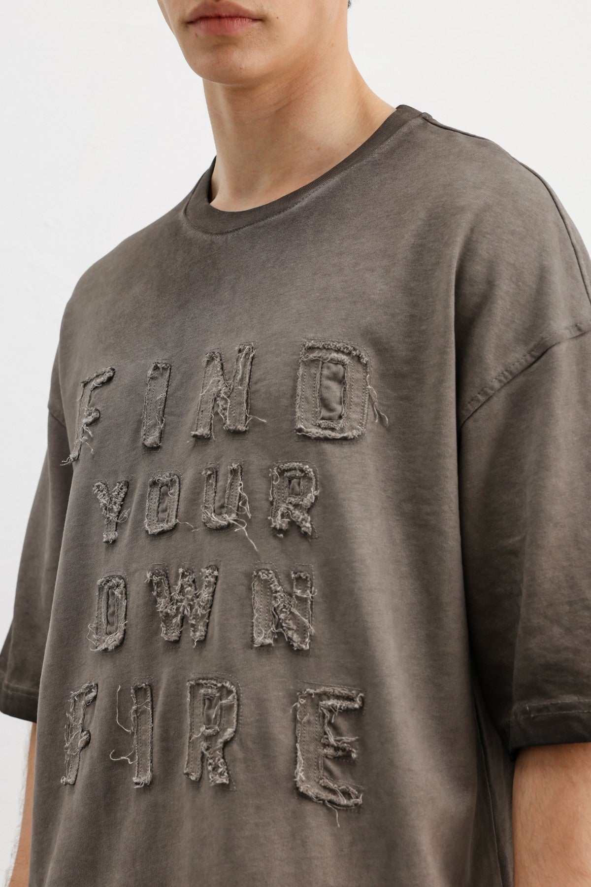 Oversized Printed T-Shirt, Coffee