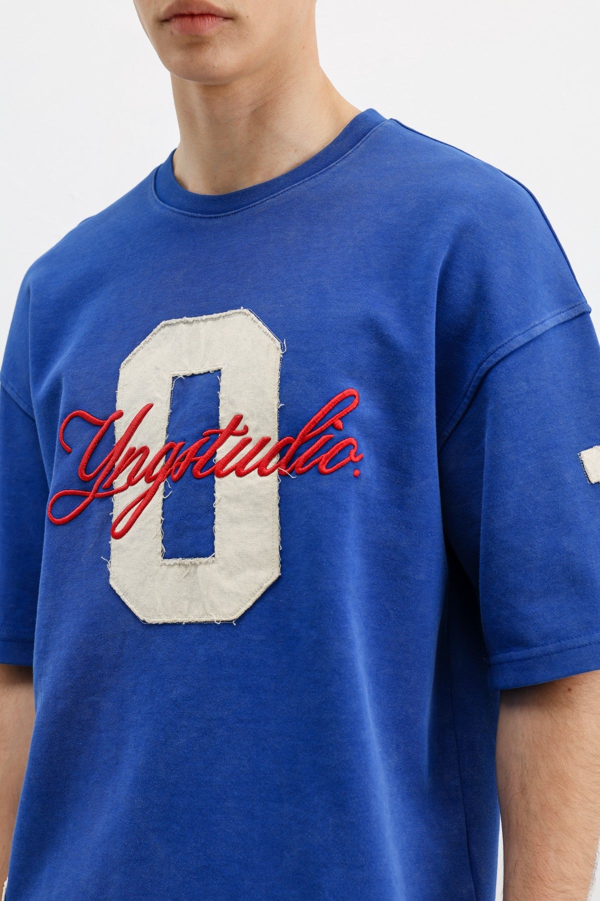 Oversized T-Shirt with Sleeve and Chest Prints