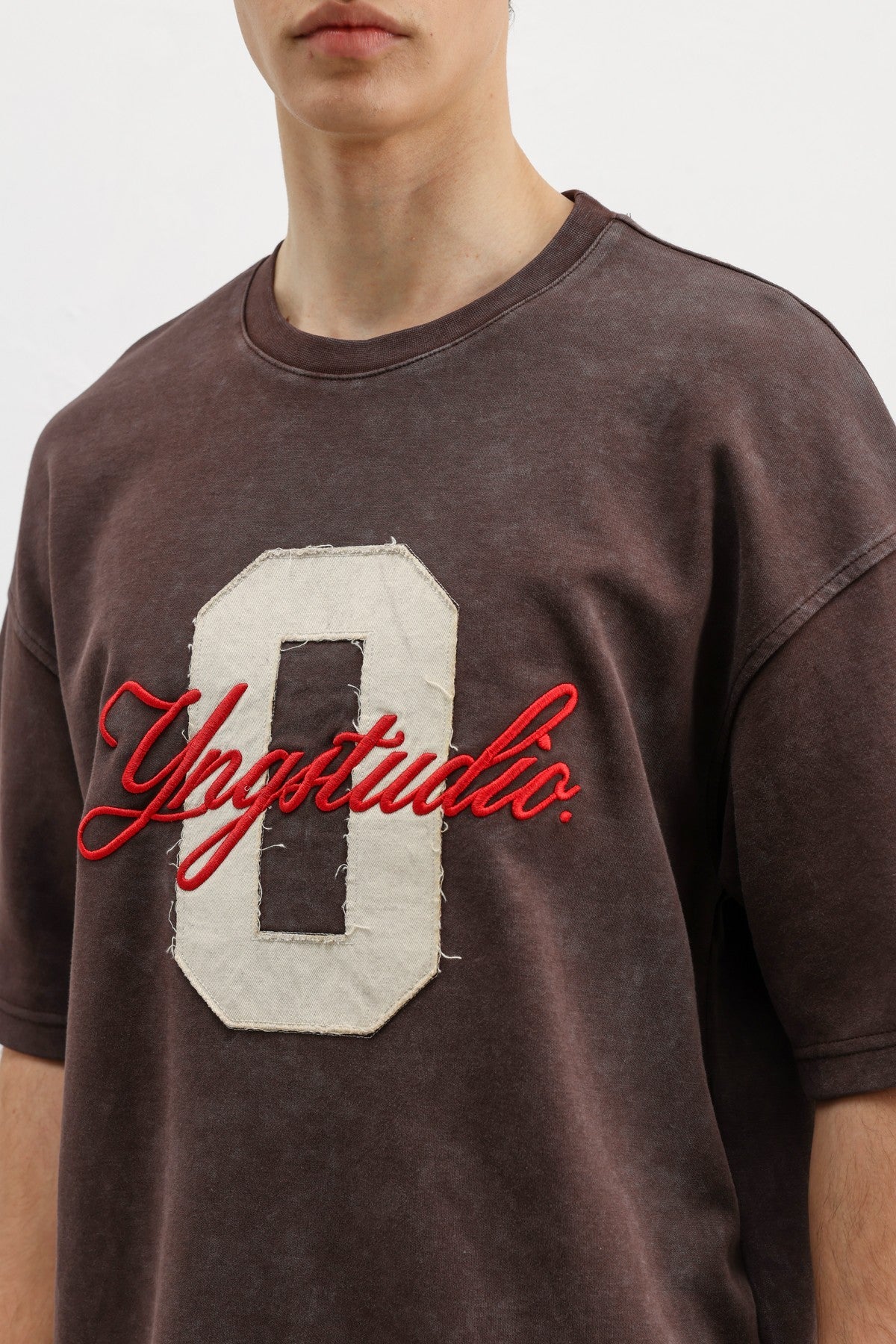 Oversized T-Shirt with Sleeve and Chest Prints