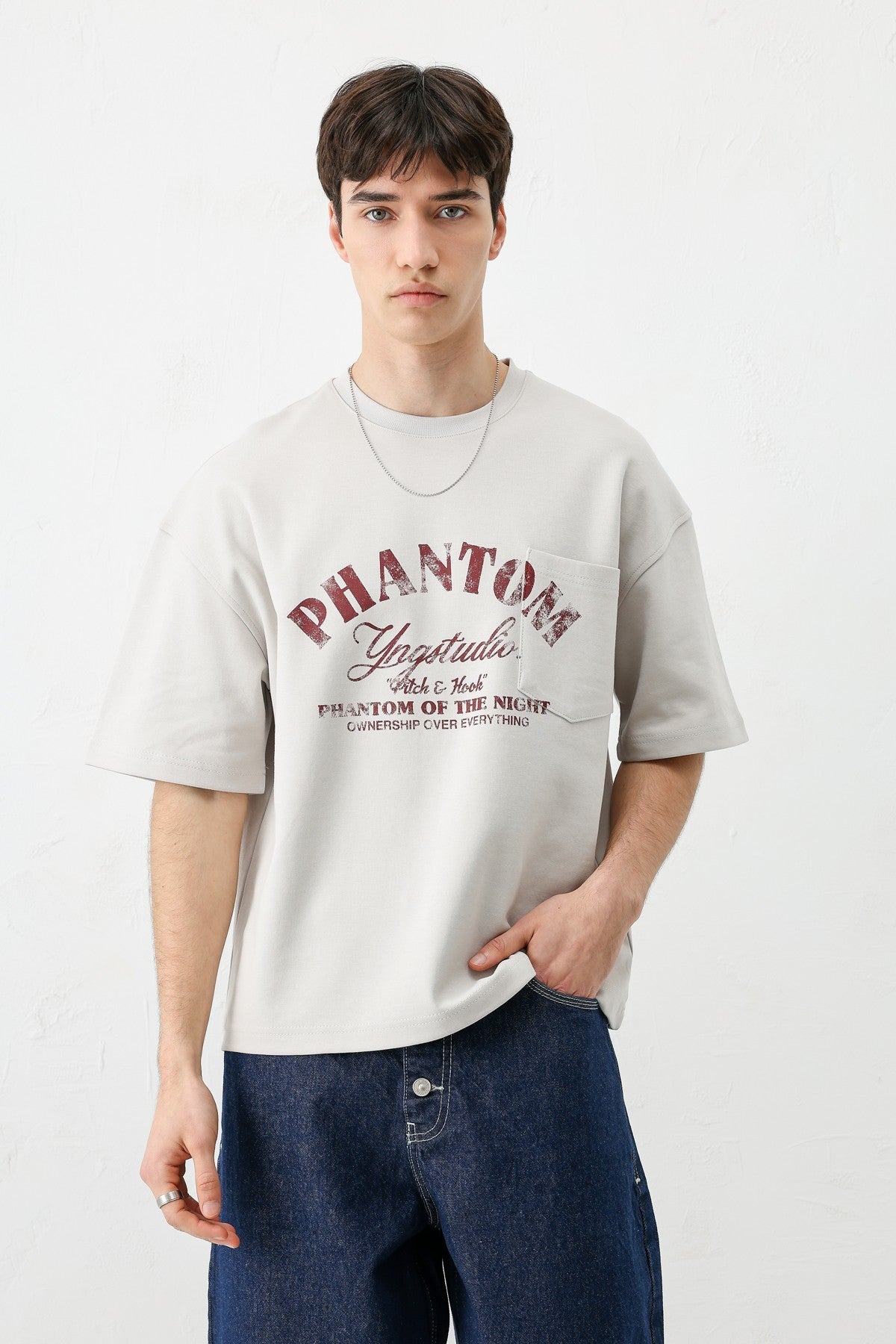 Short-Sleeved Boxy-Fit Printed T-Shirt